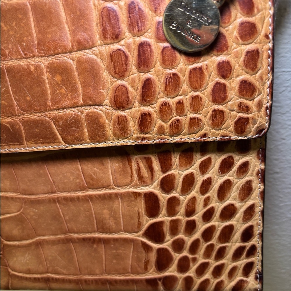 Dooney & Bourke vintage rare Brown Crocodile Crossbody Bag - Picture 3 of 5